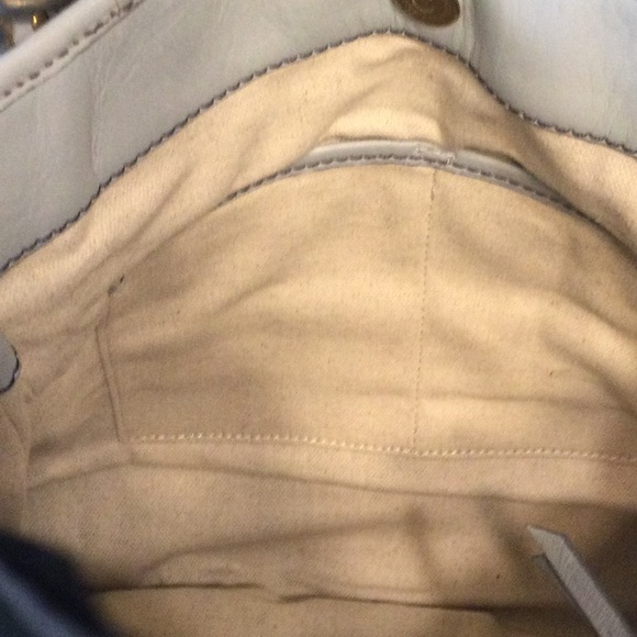 Michael Kors blue pebble leather satchel with canvas lining and 6  pocket. - Picture 13 of 13